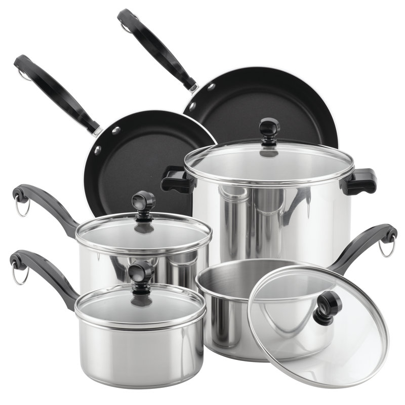 Farberware Classic Series 12 Piece Stainless Steel Cookware Set